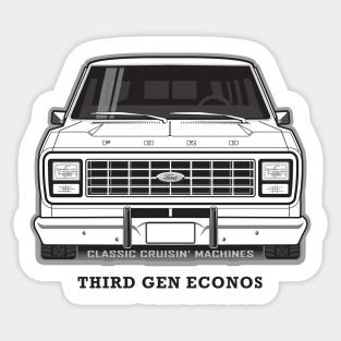 Third Gen Econos 1975 - 1991 BW Sticker